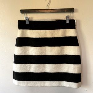 Fuzzy black and white Topshop skirt